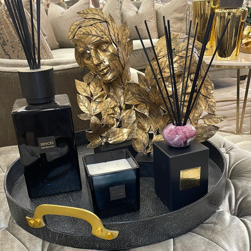 Hickory Black Textured Tray